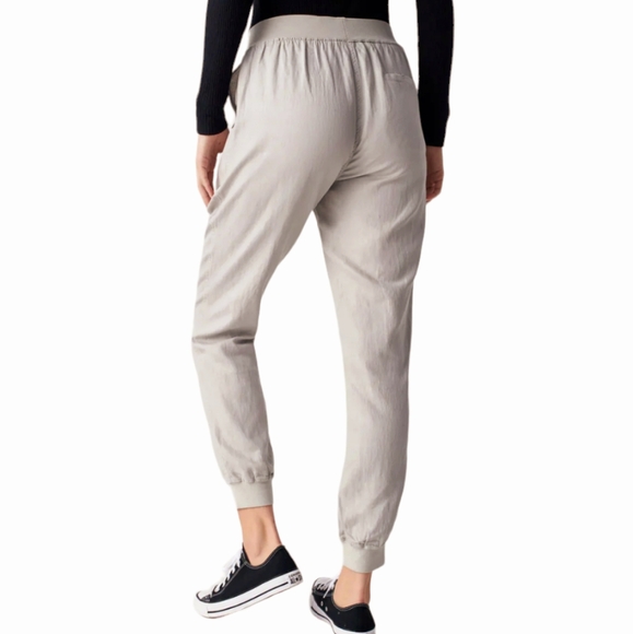 Faherty AIRLIE PANT in STONE Linen Blend Women's Size Medium - Picture 2 of 11